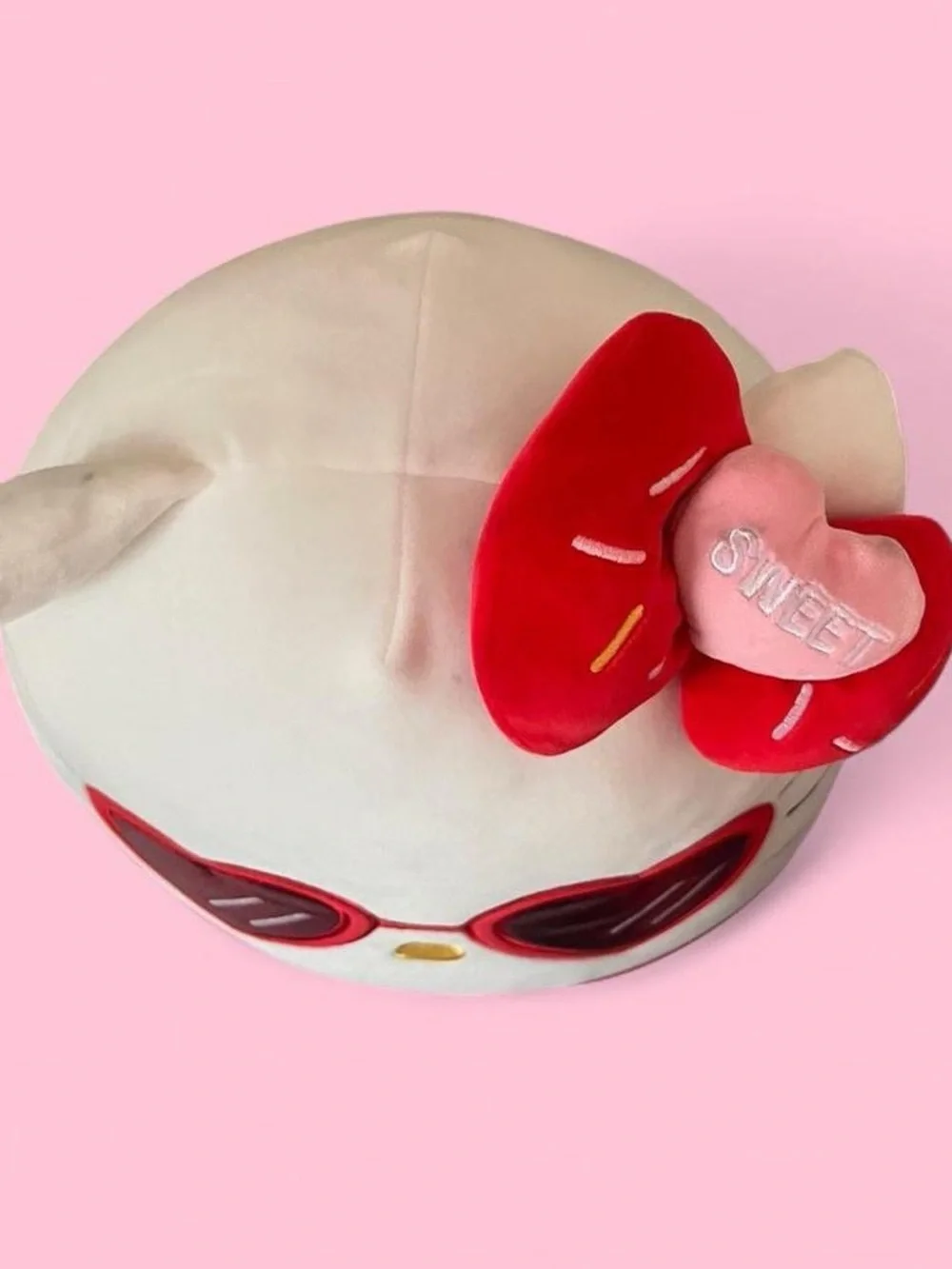 Hello Kitty Squishmallow 14” – Red Glasses Plush